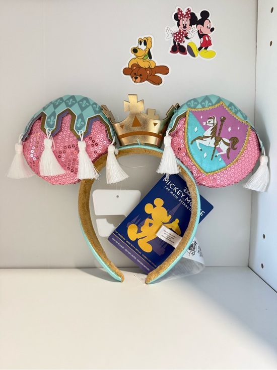 Disney Accessories - Disney King Arthur Carousel Ear Headband - Pink, Teal & Gold